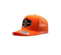 SURF MONKEY Trucker Cap 6p - Curved Visor - Adjustable Snapback Cap - Low Profile, Orange Flour, One Size