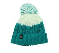 Surf Monkey Unisex Winter Hat with Pom Pom, One Size, Fleece Lining, Green / White, One Size