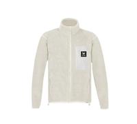 Surf Monkey Zip Up Fleece Jacket, Chest Pocket, Long Sleeve, Classic Fit, Recycled, beige, XL