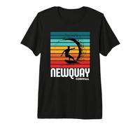Surf Newquay Cornwall Beach Vintage Retro Surfing Premium T-Shirt