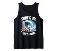 Surf’s Up Temps Down Winter Surfer Tank Top