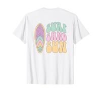 Surf Sand Sun Cute Retro Surfboard Surfer Surf Girl Beach T-Shirt