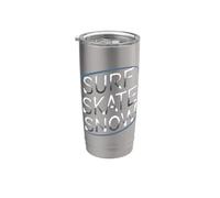 Surf Skate Snow - Boarder’s Word Graphic Tee Stainless Steel Insulated Tumbler
