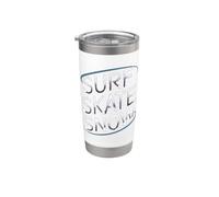 Surf Skate Snow - Boarder’s Word Graphic Tee Stainless Steel Insulated Tumbler
