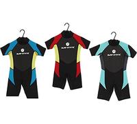 Surf State childs shorty wetsuits, infant childs kids girls boys wetsuit, choice of size and colour (red/yellow, 20" 3-4 year)