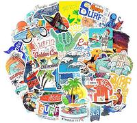 Surf Stickers for Teens Boys, Girls Surfing LaptopStickers for Water Bottles Surfboard Waterproof Vinyl Stickers Surfer Stickers Pack 50Pcs
