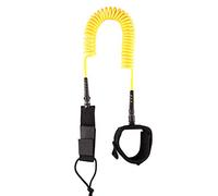 Surf SUP Board Leash,10ft 7mm TPU Coiled Stand Up Paddle Board and Surfboard Leashes,Padded Ankle Strap Leg Rope,with Double Stainless Steel Swivels and Triple Rail Saver,for All Water Sport Surfboard