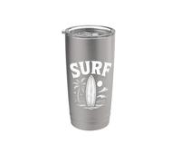 Surf Surfboard Art Surfing Retro Surfer Surf Stainless Steel Insulated Tumbler