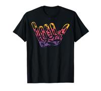 Surf Surfing Surfer Icon Hand Sign Wave Beach Ocean Vacation T-Shirt