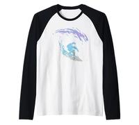 Surf Vibe Waves Riding Ocean Aloha Wave Raglan Baseball Tee