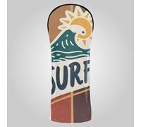 Surf Vintage Beach Board Golf Covers Waterproof Headcover with Number Tags Designed to Fit All Woods and Drivers (prop2)