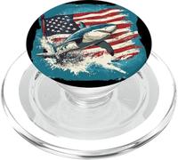 Surf with pride on this Shark Flag Costume for Man and Woman PopSockets PopGrip for MagSafe