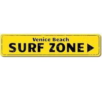 Surf Zone Sign, Personalized Beach Location Sign, Beach Sign 231 Metal Signs 40x10 cm