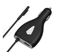 Surface Car Charger, 70W 15V 4A Power Supply | for Microsoft Surface Pro 5/Pro 6/Pro 7/Pro 8/Pro X, Surface Book, Surface Go, Surface Laptop with 5V 2A USB Charging Port