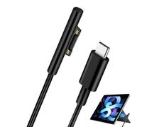 Surface Connect to USB-C Charging Cable 1.5m, 45W 15V/3A PD Fast Charger Cord Compatible with Microsoft Surface Pro 7/6/5/4/3, Laptop 3/2/1, Go 2/1, Magnetic Connector, Black