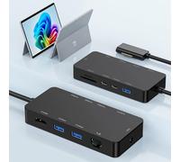Surface Docking Station, 11-in-1 Surface Dock 2 4K@60Hz HDMI, Surface Pro Docking Station for Microsoft Surface Pro 12/11/10/9/8/X/7/6/5/4/3, Surface Laptop/Go/Surface Book for Business Professionals