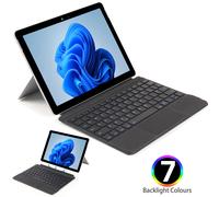 TECHGEAR Surface Go Keyboard for Microsoft Surface Go 1 2 3 4, Slim Wireless Bluetooth Keyboard Type Cover, 7 Color Backlight, Precision Multi-Touch Trackpad/Touchpad, QWERTY