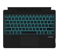Surface Keyboard for Microsoft Surface Pro 11/10/9/8/X, pro Bluetooth Type Cover with 7 Colors Backlit, Touchpad, Sleep/Wake Function, Pencil Holder, Rechargeable Battery