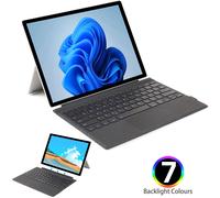 TECHGEAR Surface Pro Keyboard for Microsoft Surface Pro 3 4 5 6 7 7+, Slim Wireless Bluetooth Keyboard Type Cover, 7 Color Backlight, Precision Multi-Touch Trackpad/Touchpad, QWERTY