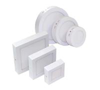 Surface LED Square Ceiling Light 9W 15W 25W Panel Down with Driver AC85-265V AC110V/220V Indoor(Cold White,Round 25w)