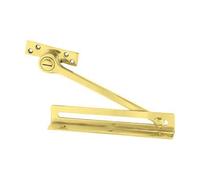 Surface Limiting Door Stay in Polish Brass from EUROART