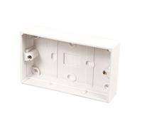 kenable Surface Mount Back Box Pattress Box 2 Gang 25mm