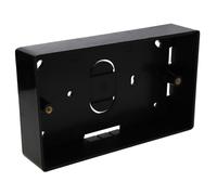 Surface Mount Back Box Pattress Box 2 Gang 32mm Black