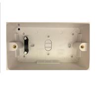 Surface Mount Back Box Pattress Box 2 Gang 47mm Deep with Cable Holder