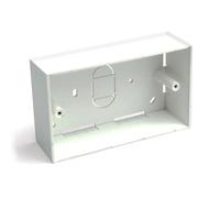 kenable Surface Mount Back Box Pattress Box 2 Gang for Quad Face Plates 32mm