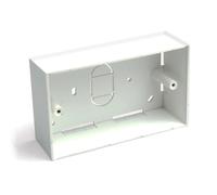 kenable Surface Mount Back Box Pattress Box 2 Gang for Quad Face Plates 45mm