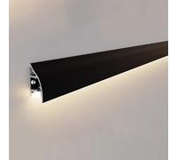 Surface Mount Black LED Track Wall Crown Molding Lights, Decorative Indirect Lighting LED Channel Aluminum Profile with PC Cover, Elegant LED Diffuser for Home Decor(9m(29.5ft))