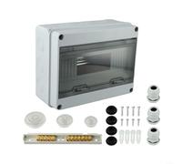 Surface-Mounted Distribution Box IP65 12-Way Fuse Enclosure ABS Gray
