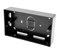 Surface Mounted Electrical pattress Box, 32mm Deep, Black 2 Gang (1 PACK)