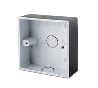 Surface Mounted Electrical pattress Box Black 1 Gang Stylish and Durable Box for Mounting Electrical Devices（1 Pack）