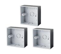 Surface Mounted Electrical pattress Box Black 1 Gang Stylish and Durable Box for Mounting Electrical Devices（3 Pack）