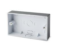 Surface Mounted Electrical pattress Box Black 2 Gang Stylish and Durable Box for Mounting Electrical Devices（1 Pack）