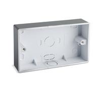 Surface Mounted Electrical pattress Box,Double Installation, 2 Gang Black Stylish and Durable Box for Mounting Electrical Devices(1 Pack)
