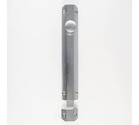 Surface Mounted Flat Sliding Door Bolt Lock - 202 x 36mm - Satin Chrome | Sliding Security Barrel Bolt - Heavy Duty Secure Sliding Latch - Door/Gate Wall Mounted Lock