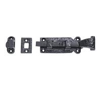 Surface Mounted Straight Barrel Door Bolt Lock - 108 x 35mm - Black Antique | Sliding Security Barrel Bolt - Heavy Duty Secure Sliding Latch - Door/Gate Wall Mounted Lock
