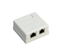 Surface Mounted Teleinformatics Socket 2xRJ45 STP Cat.6 77635