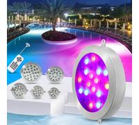 Surface Mounted Underwater Lights - Wall Mounted Swimming Pool Lights, Waterproof IP68 Embedded Spotlight, 12v-24v Submersible LED Pool Lights, For Outdoor Lighting In Hotels And Villas(Rgb+remote,9W(