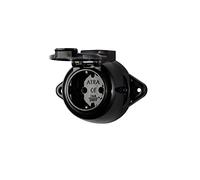 Surface-Mounted Vintage Socket Light Switch Round Retro Switch Toggle Switch Series Switch (IP44 Single Socket Black)