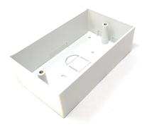 Surface Mounting Back Box for Wallplate Ethernet Faceplate, Multi Cable in/out Points (Double 145mm x 86mm x 45mm, White)