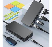 Surface Pro Docking Station, 11 in 1 Microsoft Surface Dock Triple Displays 4K@60HZ HDMI+VGA, Surface Dock for Microsoft Surface Pro 11/10/9/8/X/7/6/5/4,Surface Laptop go/7/6/5/4 /3/2, Surface Book