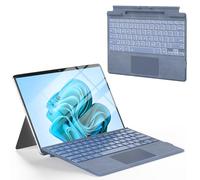 Surface Pro Keyboard Blue, Wireless Ergonomic Type Cover for Microsoft Surface Pro 11/10/9/8/X 13 inch, Ultra-Slim Portable Magnetic Bluetooth Keyboard with 7 Color Backlit, Pen Holder, Trackpad