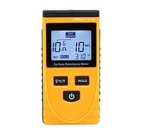 Surface Resistance Meter, Abuycs LCD Handheld Earth Resistance Tester Measuring Instrument Static Detector High-Precision Digital Electrostatic Analyzer