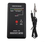 Surface Resistance Meter MODEL-100, Electrostatic Analyzer for ESD Testing According to ANSI/IEC/ASTM, Handheld Resistance Tester with Ground Cable for Quality Control and Production