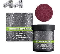 Surface Restoration Polish with Pad, Multi-Surface Scratch Remover, Car Scratch Repair Remover Paste, Stone Polish Protection,All-in-One Waterless Wash,Polishing&Surface Protection for Metal