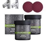 Surface Restoration Polish with Pad, Multi-Surface Scratch Remover, Polishing & Surface Protection, Car Scratch Repair Remover Paste, Waterless Wash & Scratch Repair, for Metal, Stone, and More (2PC)