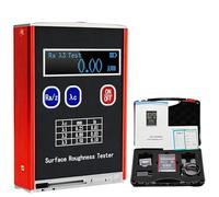 Surface Roughness Tester, Handheld Ra Rz Rq Meter, 0.01 µm Resolution, Ra/Rq 0.05~15μm, Rz/Rt 0.1~50μm, Includes Calibration Block and Bracket